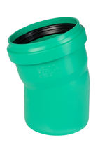 Codo macho-hembra 15° con junta elástica PP-MD Ostendorf/Crearplast-KG 2000, DN/OD 160 mm